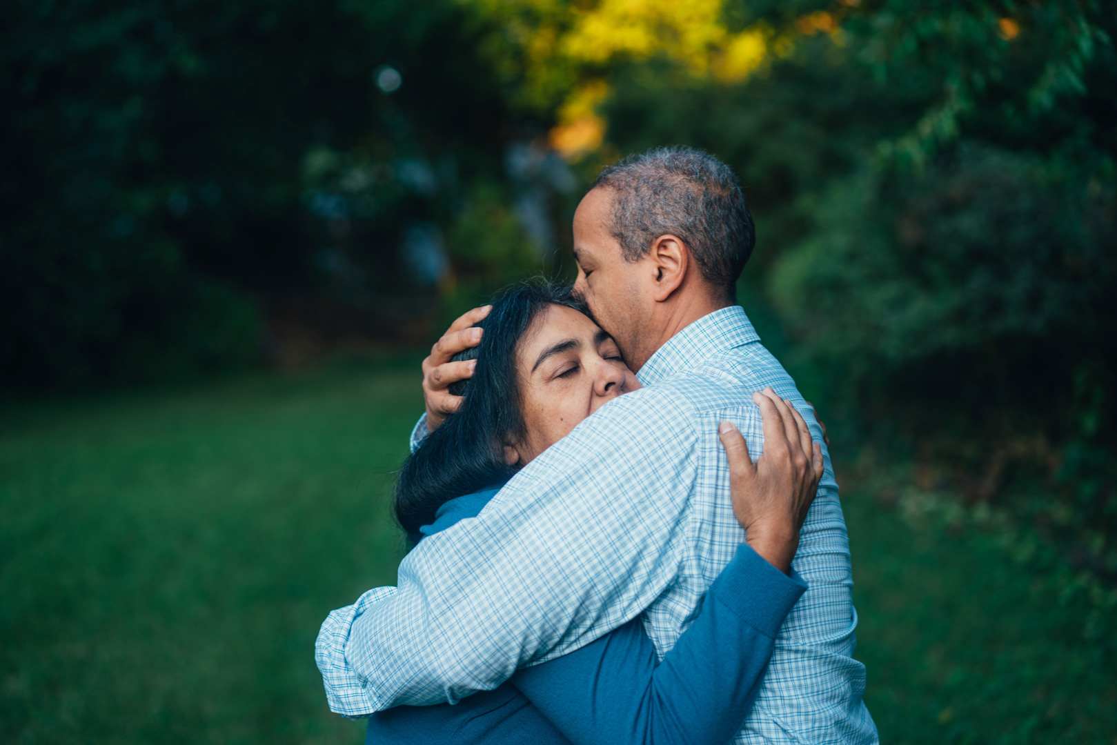 Man and woman in loving embrace
