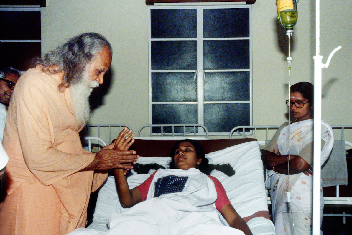 Swami Satchidananda with Patient